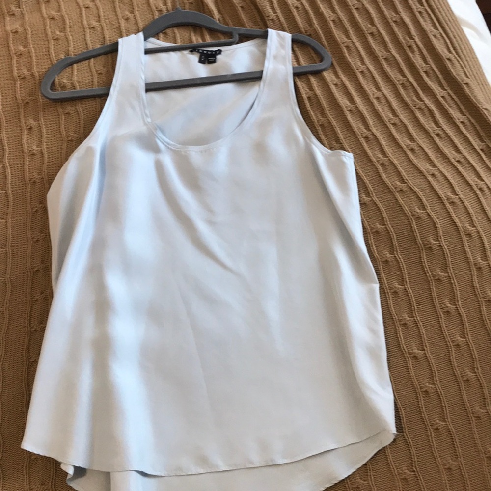 Theory silk tank blue/ gray